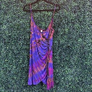Kathmandu Tie-Dye Vibrant Purple and Pink Dress
